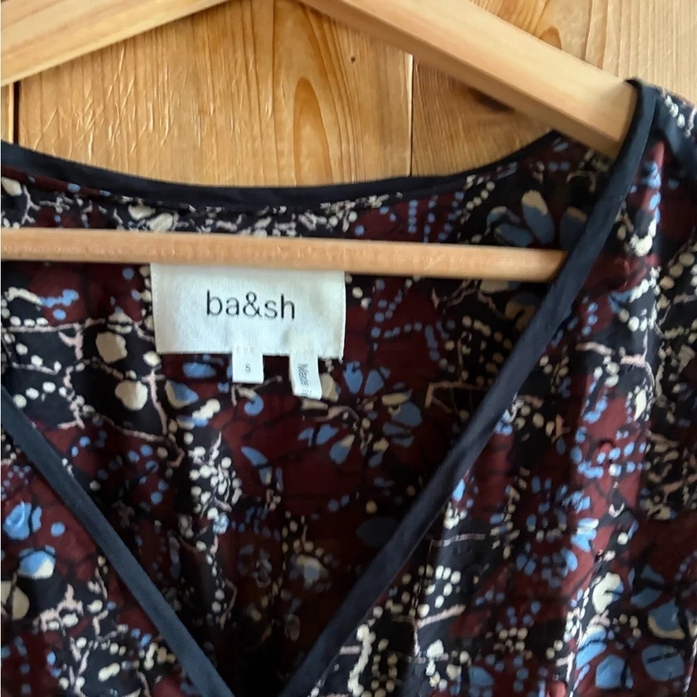 ba&sh Gigi print midi dress in Carbone floral Size S